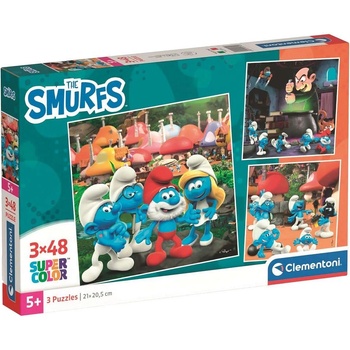 Clementoni 3X48 ч. Пъзел The Smurfs (1012047F)