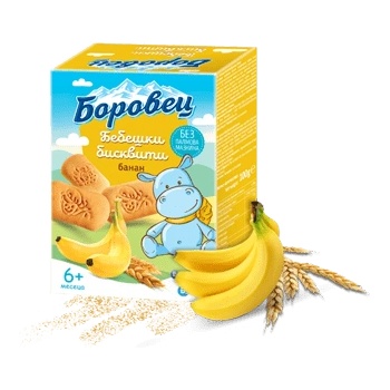 Боровец бебешки бисквити с банан 6м+ - 100 г