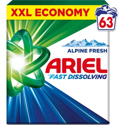 Ariel Alpine Fresh prací prášek 3,465 kg 63 PD
