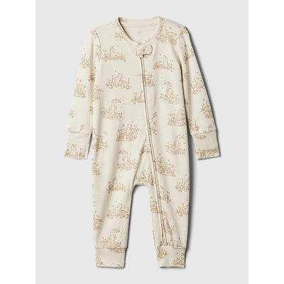GAP Baby vzorovaný overal Brannan Bear Béžová