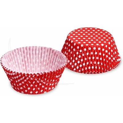 Wimex Cukrárenský košíček Bodky bielo/červený 50x30 mm 40 ks