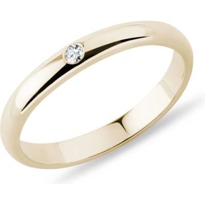 Klenota Minimalistický zlatý prstýnek s briliantem X0895113L25