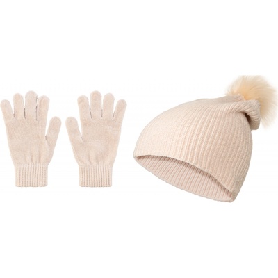 Esmara dámská čepice s rukavicemi krémová