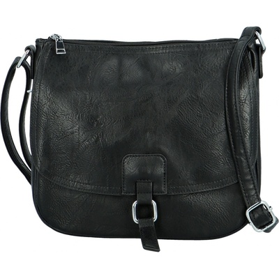 Trendy dámská koženková crossbody kabelka Samira černá