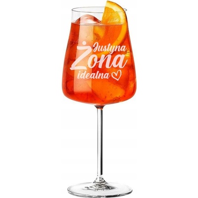 Sklenice na víno Aperol Spritz s gravírováním Dárek pro přítelkyni 600ml