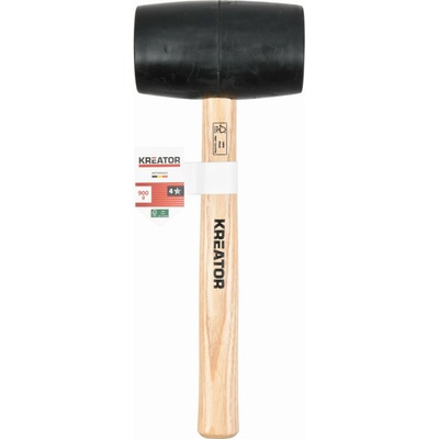 KREATOR Palička gumová, černá, dřevěná násada 900 g KRTH90603