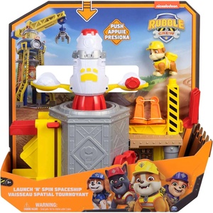 Spin Master Игрален комплект Spin Master Paw Patrol Rubble & Crew - Изстрелване и завъртане на космически кораб (28521)