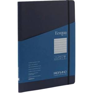 Fedrigoni Тетрадка Ecoqua , A4, картонена корица, със скрита спирала, 70 листа, тъмносиня (19042904)