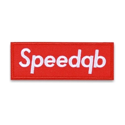 SPEEDQB BOX LOGO NÁŠIVKA - ČERVENÁ speedQB