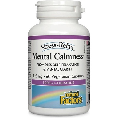 Natural Factors Mental Calmness L-Theanine, 125 mg, 60 веге капсули, Natural Factors
