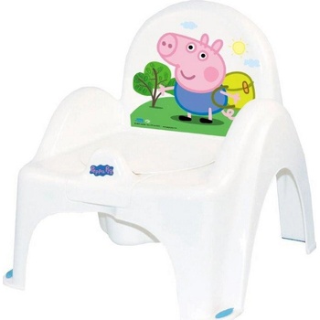 TEGA Hrajúci detský nočník s poklopom Peppa Pig white-blue