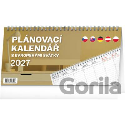 NOTIQUE Stolní Plánovací s evropskými svátky Notique 2027