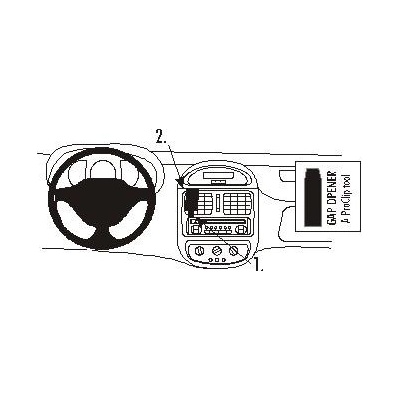 Brodit ProClip montážna konzola na palubnú dosku pre Renault Clio I 99-01, 852695