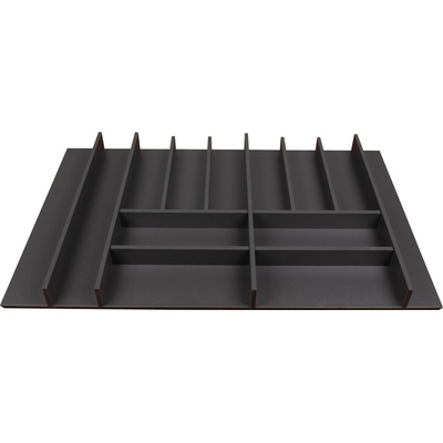 Příborník Elletipi Wood Line pro zásuvky 90 cm, tmavě šedá,PLA O50090 BLT18