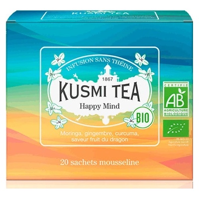 Kusmi Tea Organic Happy Mind mušelínové sáčky 20 x 2,2 g