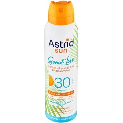 Astrid Sun Coconut Love SPF30 neviditeľný suchý spray na opaľovanie 150 ml