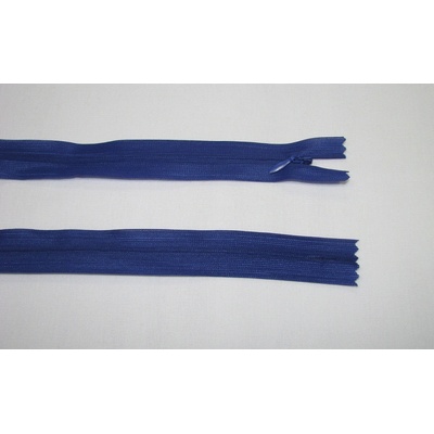 Zips krytý 3mm modrá námornícka nedeliteľný 55cm dederon