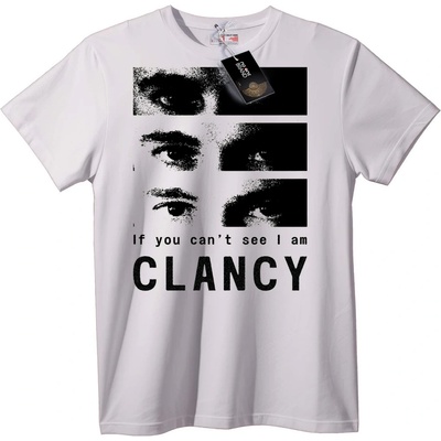 NOONEBRAND Тениска Clancy: Ако не можеш да видиш - L, White