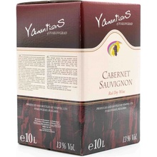 Yamantiev’s Bag in Box Cabernet Sauvignon červené 2021 13% 10 l (kartón)