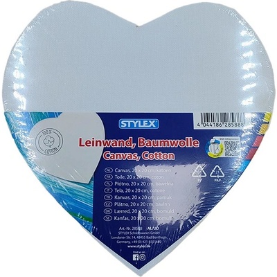STYLEX Платно STYLEX във формата на сърце, опънато 20x20 cm S-28588 (S-28588)