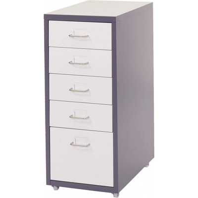 Design Shop T851 69 x 28 x 41 cm 5 zásuvek tmavě šedá bílá – Zboží Dáma Design Shop T851 69 x 28 x 41 cm 5 zásuvek tmavě šedá bílá – Zboží Dáma