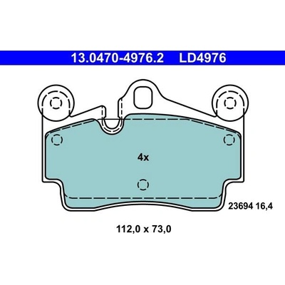 Sada brzdových platničiek kotúčovej brzdy ATE Ceramic 13.0470-4976.2