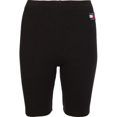 Tommy Jeans Къси панталони Tommy Jeans Ribbed Badge Cycling Shorts - Black BDS