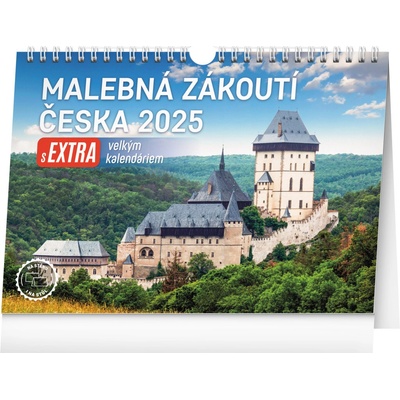 NOTIQUE Stolný Malebné zákutia Česka s extra veľkým kalendáriom 30 x 21 cm 2025