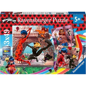 Ravensburger Детски пъзел Ravensburger от 3 x 49 части - Калинката и котарака (5189) - baby