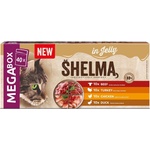 Shelma Cat Kapsička 4 вида месо в желе MEGA BOX 40 x 85 g