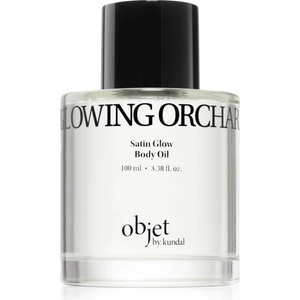 KUNDAL Objet Satin Glow Body Oil подхранващо масло за тяло за интензивна хидратация с аромат Glowing Orchard 100ml