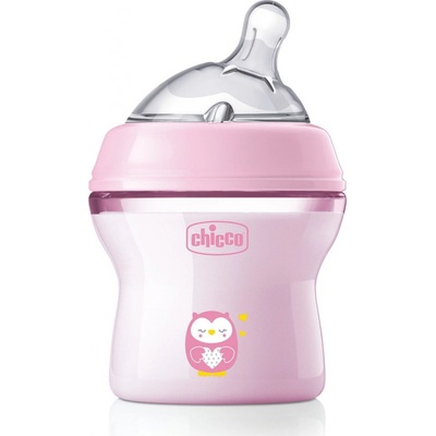 Chicco Natural Feeling kojenecká láhev růžová 150ml