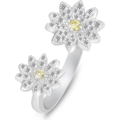 Brilio Silver bicolor prsten Květina RI124W