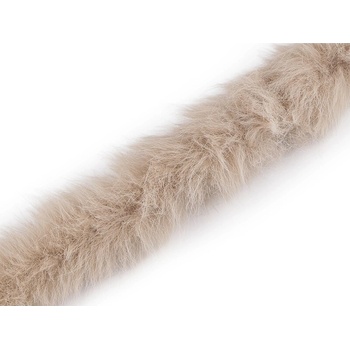Všívacia odevná / dekoračná kožušina okrúhla šírka 5 cm - 1 m 2 béžová svetlá