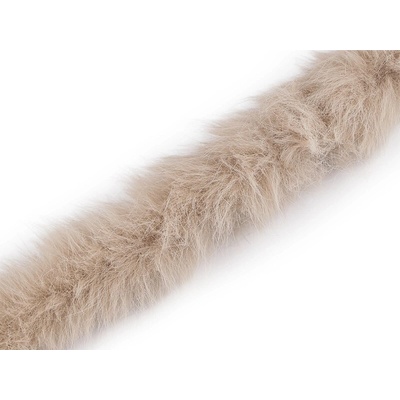 Všívacia odevná / dekoračná kožušina okrúhla šírka 5 cm - 1 m 2 béžová svetlá