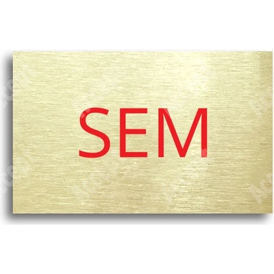 ACCEPT Tabulka SEM - TAM - typ 29 (80 x 50 mm) - zlatá tabulka - barevný tisk bez rámečku