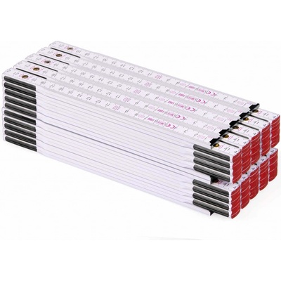 Metrie Perfekt10 skládací metr,bílý černěné ocelové spoje 2 m 10 ks