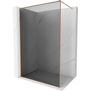 Mexen Kioto-XF душ-преграда Walk-in с рама 140 x 202 cm, графит 10 mm, четкана мед - 800-140-104-65-40-X (800-140-104-65-40-X)