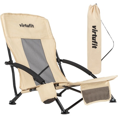 Křeslo VIRTUFIT Foldable Beach Chair Béžové – Hledejceny.cz