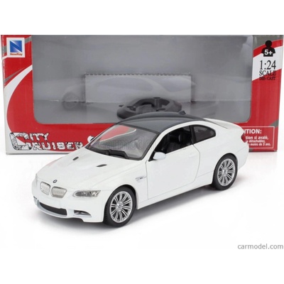Newray BMW 3-series M3 e92 Coupe 2007 Bílý Uhlík 1:24