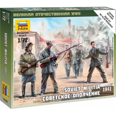 ZVEZDA Wargames WWII figurky 6181 Soviet Militia 1941 1:72