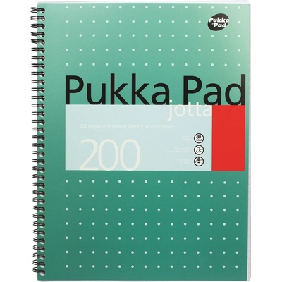 Pukka Pad spirálový blok Metallic Jotta A4, papír 80g linkovaný,zelený 100 listů