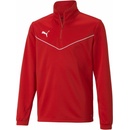 Puma Jr Teamrise 1/4 Zip Top 657395-01 červená