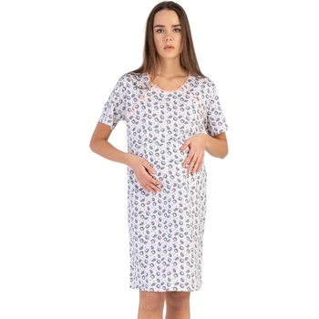 Image 1 of Нощница за кърмачки в бяло с таралежи