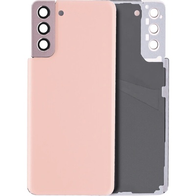 Zadní sklo + kryt kamery Samsung Galaxy S21 Plus – bez loga – Aftermarket Plus – růžový SAM3560