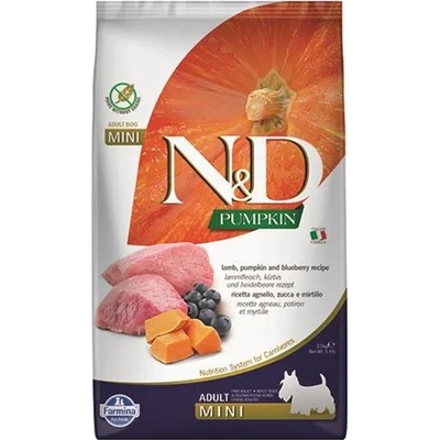 N&D PUMPKIN GF adult Mini jehněčí & borůvka 2,5 kg