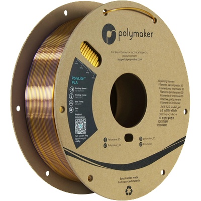 Polymaker PolyLite Dual Silk PLA Sovereign Gold-Purple - 1, 75 mm / 1000 g (PA03029)
