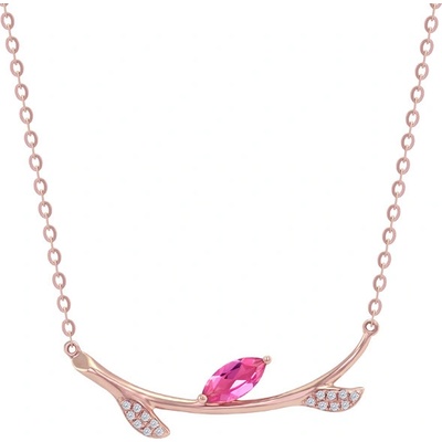 Eppi Náhrdelník s marquise turmalínom a diamantmi N34051