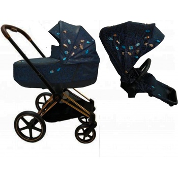 Cybex kombinovaný Priam s rose gold podvozkom Moutain Blue 2020