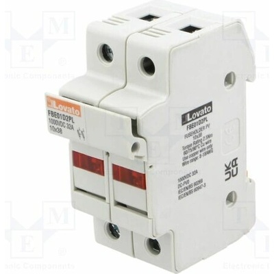 LOVATO ELECTRIC FBE01D2PL Pojistkový spodek; 10x38mm; na přípojnici DIN; 32A; Póly: 2; 1kVDC